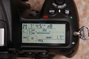 Meter over 30 seconds long exposure